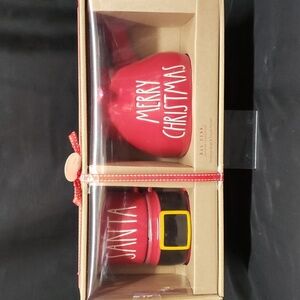 Rae Dunn NWT Cocoa Pot and Stacking Mugs Holiday Gift Set